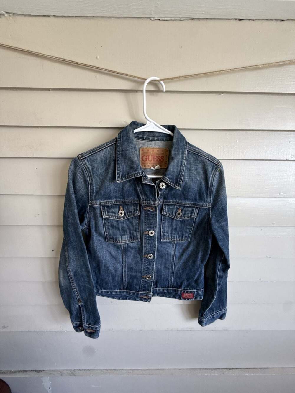 Guess Denim Jacket Size S Blue Trucker